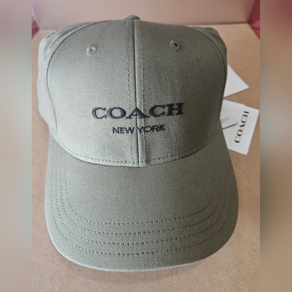 Coach Military Green Embroidered Baseball Hat M/L